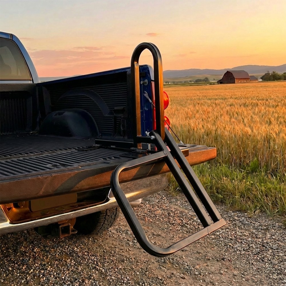 Foldable Pickup Truck Tailgate One-Step Ladder,Universal Tailgate Mounting Step