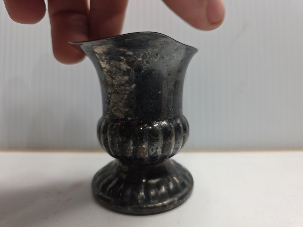 Antique CANTERBURY SILVER PLATE CREAMER PITCHER 3"