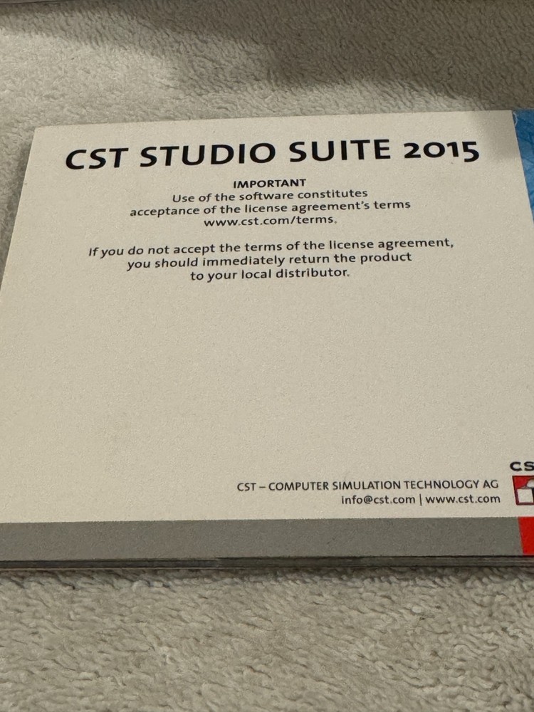 CST STUDIO SUITE 2015 - CD ONLY VERY GOOD CONDITION!!!