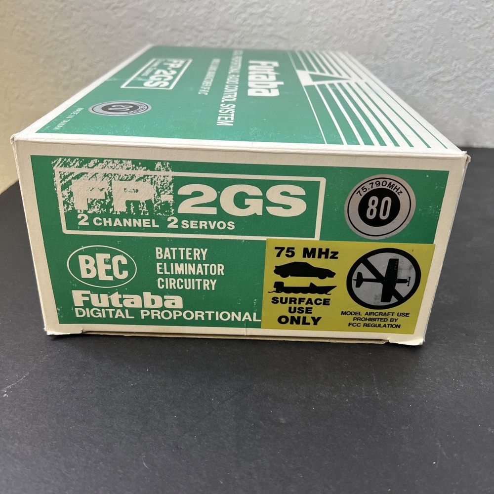 FUTABA MODEL FP-2GS DIGITAL 2 CHANNEL RADIO CONTROL Missing Servos Open Box