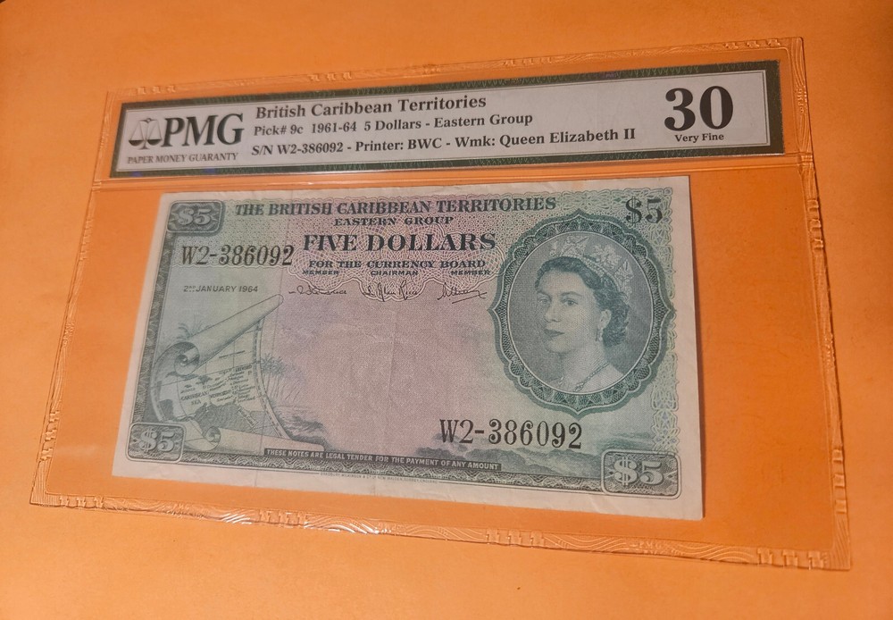 British Caribbean Territories Rare Note PMG graded