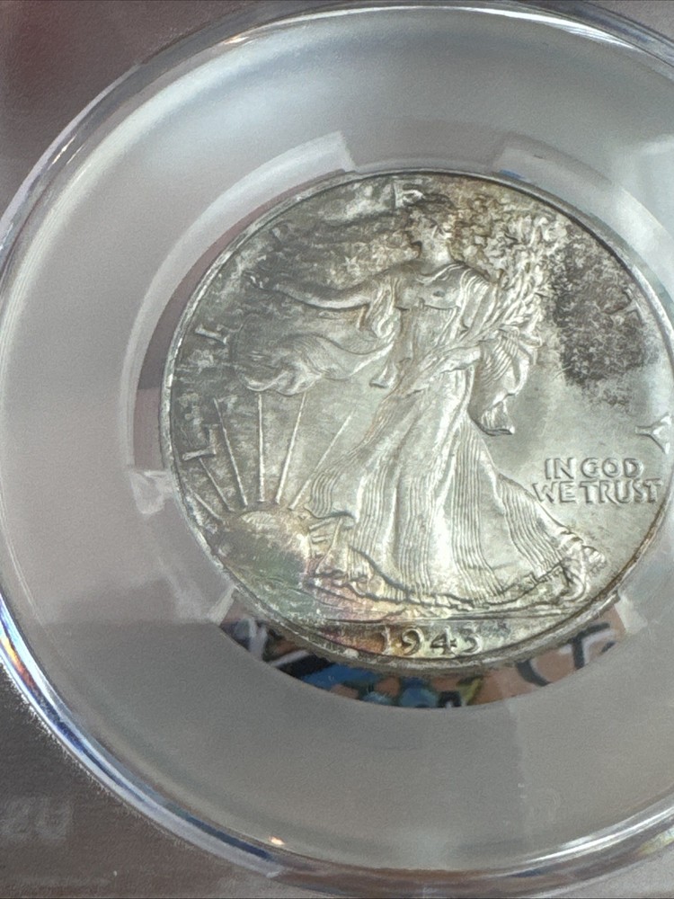 1943 Walking Liberty Half Dollar CAC MS65 Toner!!!