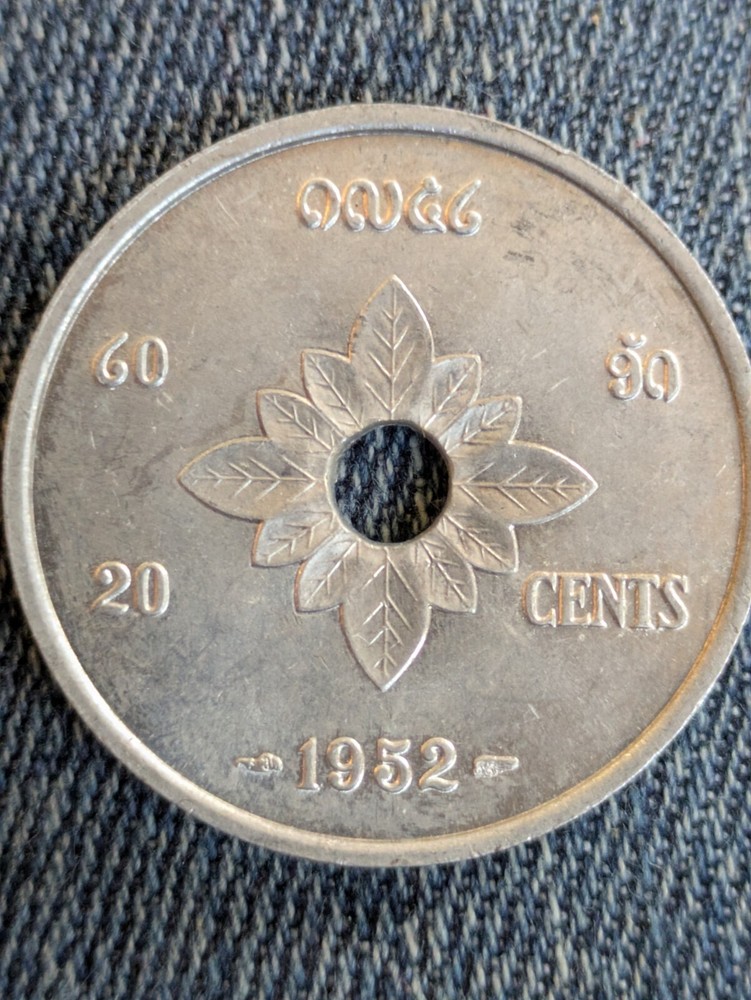 1952 Laos 20 Cents Uncirculated