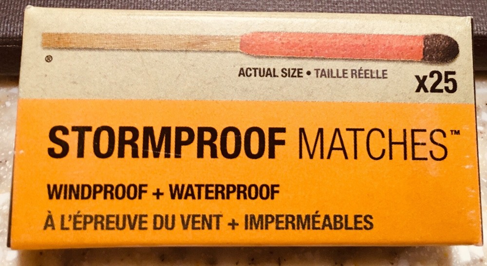 UCO Stormproof Windproof Waterproof Survival Matches 25-Pack w/2 Extra Strikers