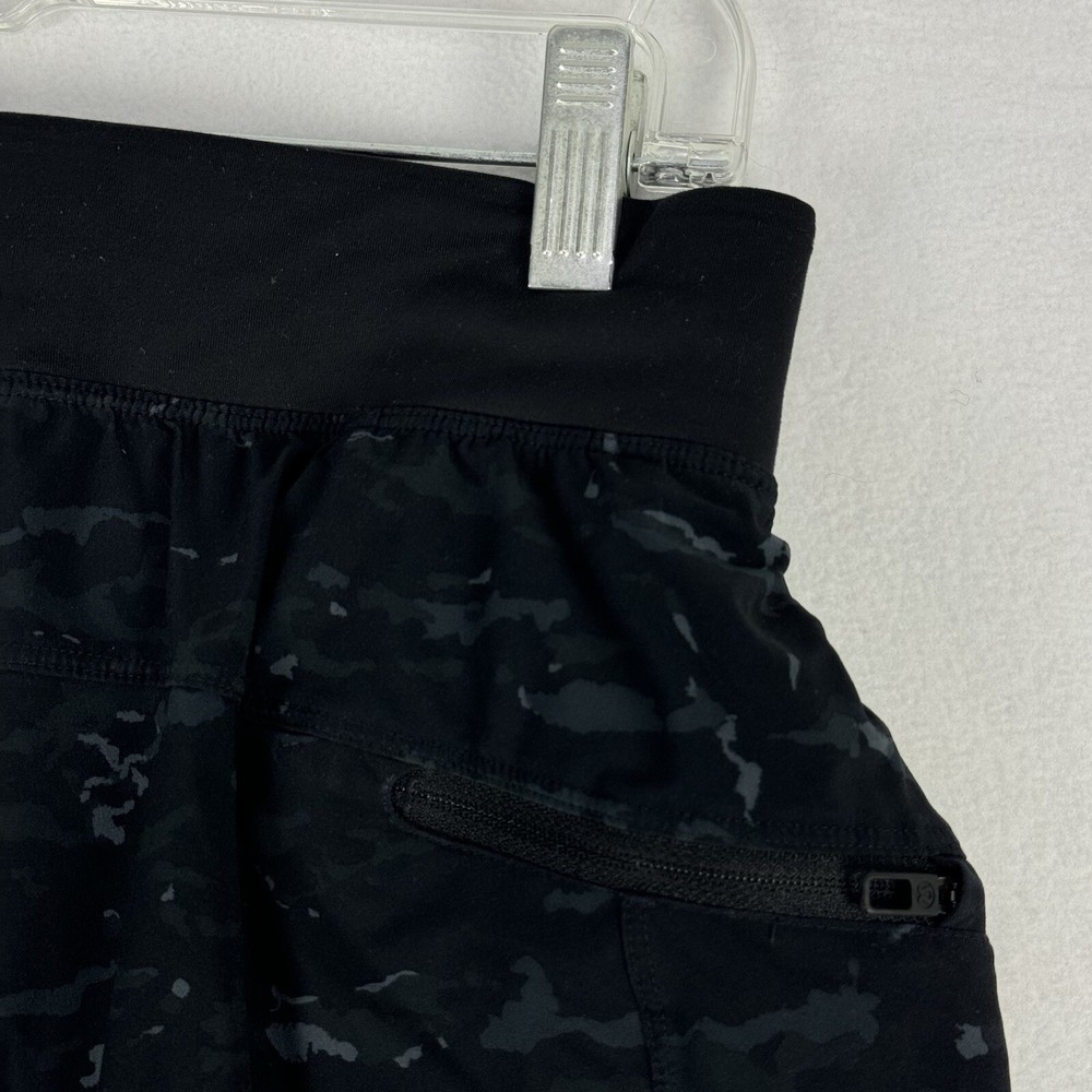 Lululemon T.H.E. Shorts Mens Small Elements Cyberspace Black Athletic Lined EUC