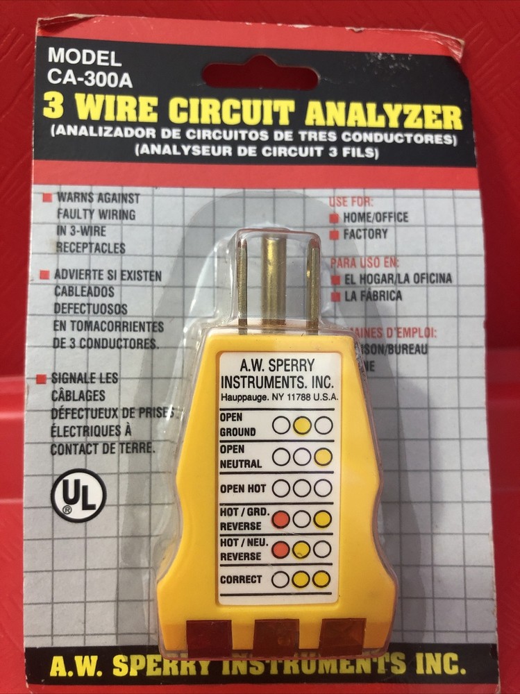 Sperry CA-300A 3 Wire Electrical Circuit Analyzer NEW