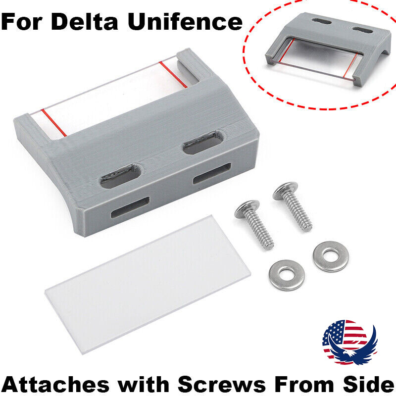 For Delta Unifence Table Saw Cursor with Lense - Attach From Side (Improved Kit)