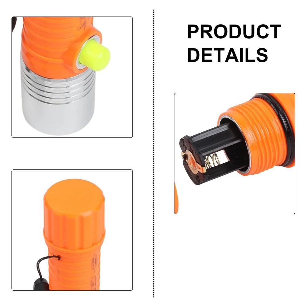 Pratical Flashlight Torch Underwater Lamp Anti-abrasive Free-scratch Shock-proof