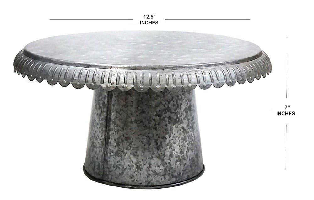 Round Metal Cupcake Stand 16", Silver
