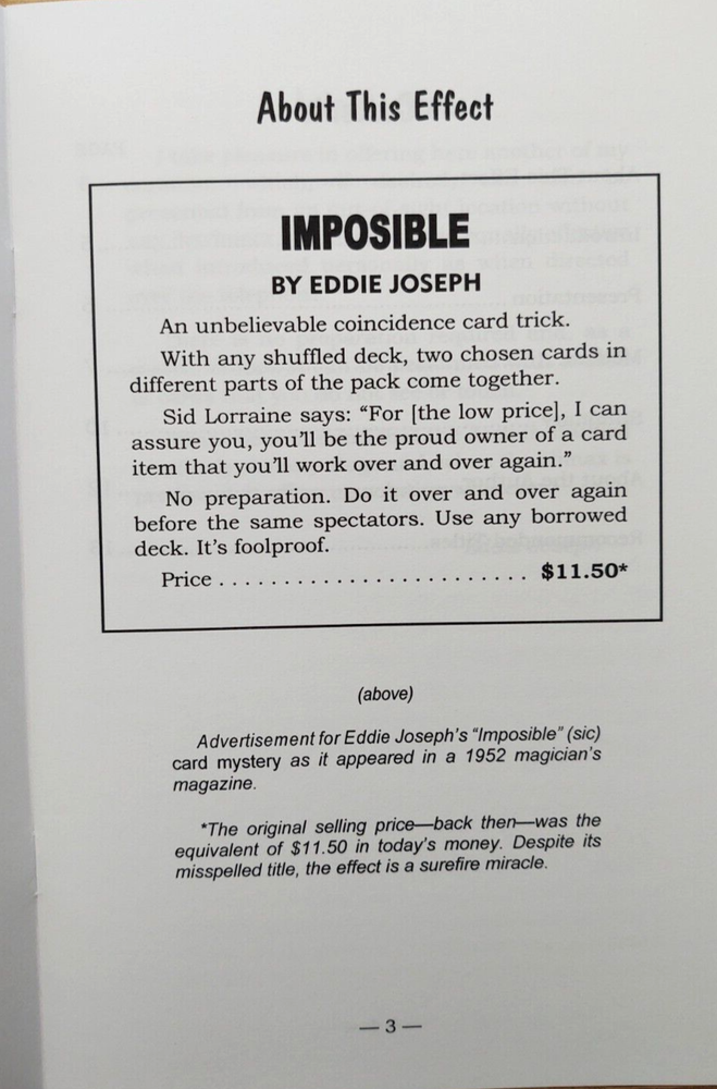 Impossible! by Eddie Joseph -- The borrowed deck card miracle