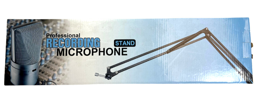 Professional Recording Microphone Stand - Adjustable Height, Sturdy & Versatile