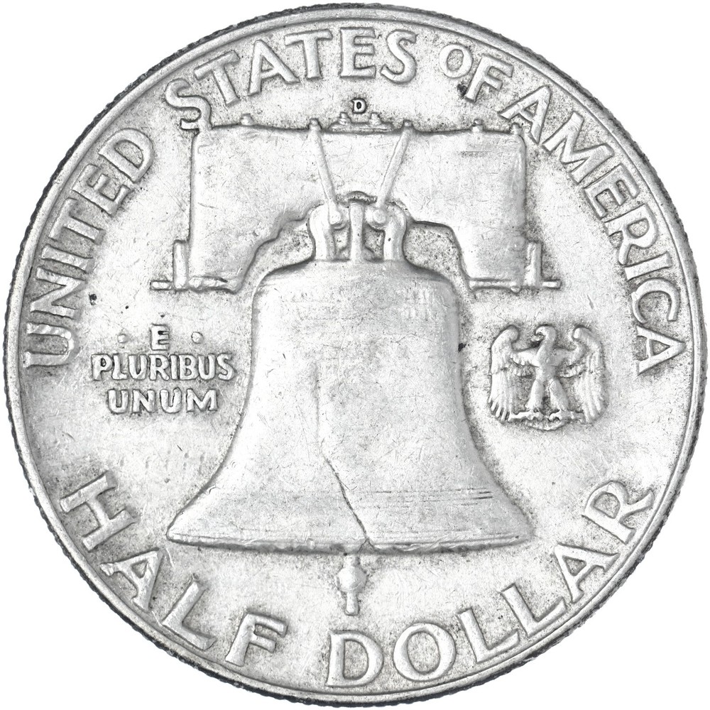1950 D Franklin Half Dollar Extra Fine 90% Silver