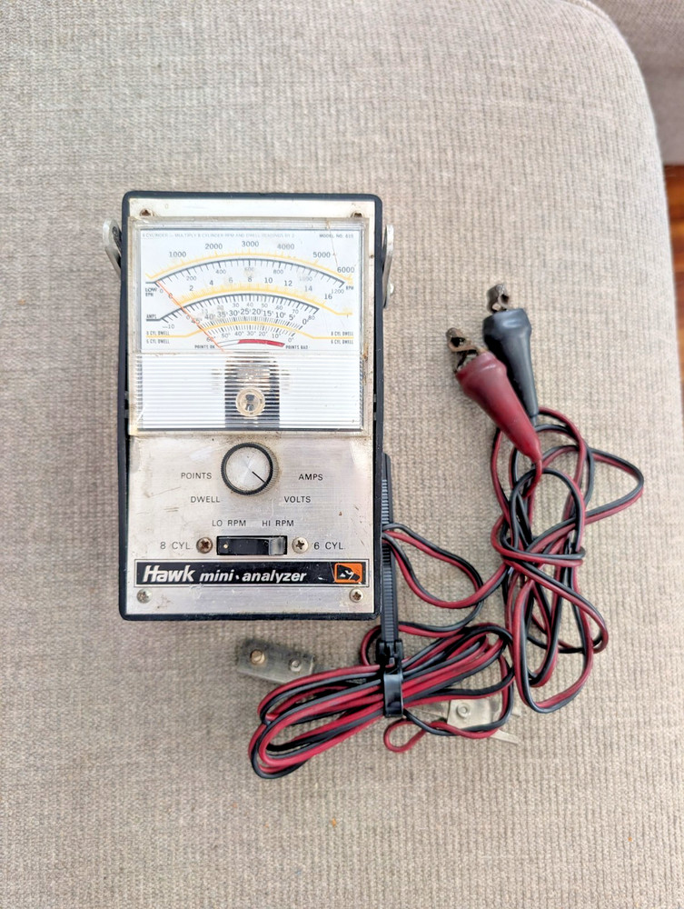 Vintage Hawk Model 610 Mini-Analyzer - Engine Diagnostic Tool - TESTED & WORKING