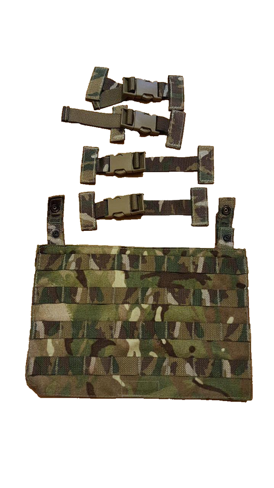 British Army Genuine Issue Osprey MK4A MTP Molle Ops Panel & 4 T Bar Clips