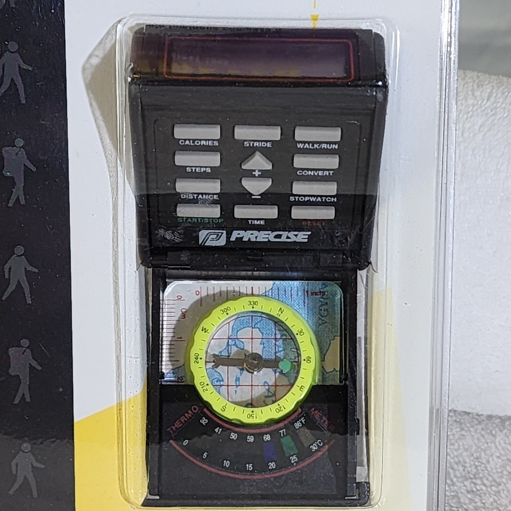 Precise Compu-U-Hike Pedometer Compass Thermometer Model #25148 NEW IN ORIG PKG