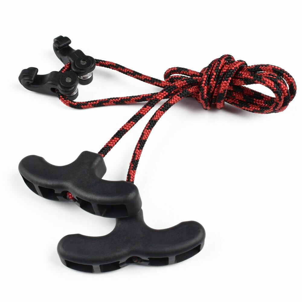 NEW Crossbow Rope String Cocking Device Double Handle Archery Bow Hunting Tool