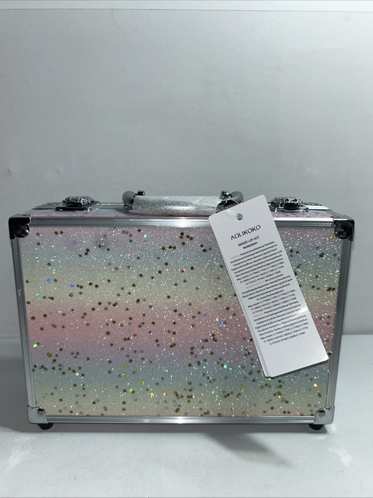 New Aolikoko Makeup Set With Train Case Damaged Box