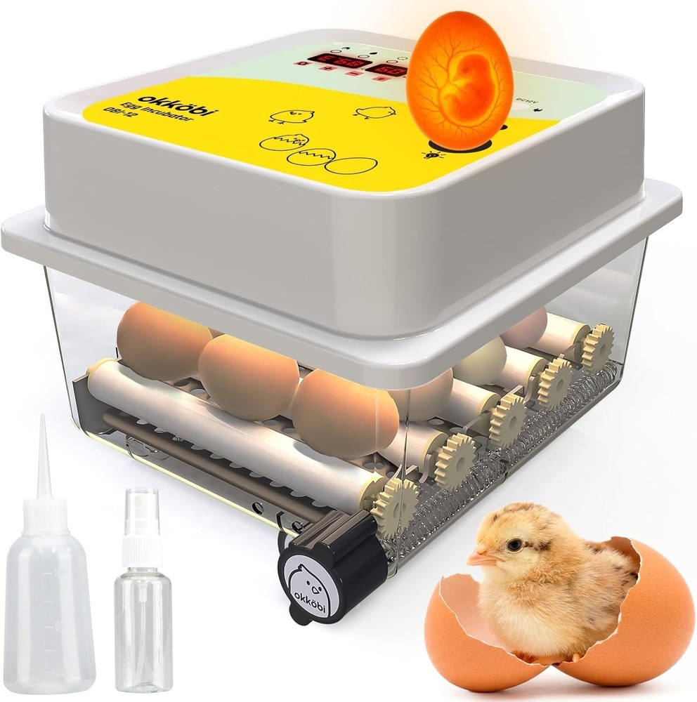 OBI-12 Egg Incubators for Hatching Eggs – Incubator for 12 Eggs with Automatic