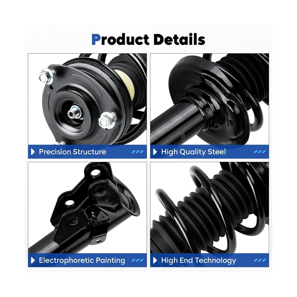 Front Pair Struts w/Coil Spring Assembly Shock Absorber Fit for Honda Civic 2...