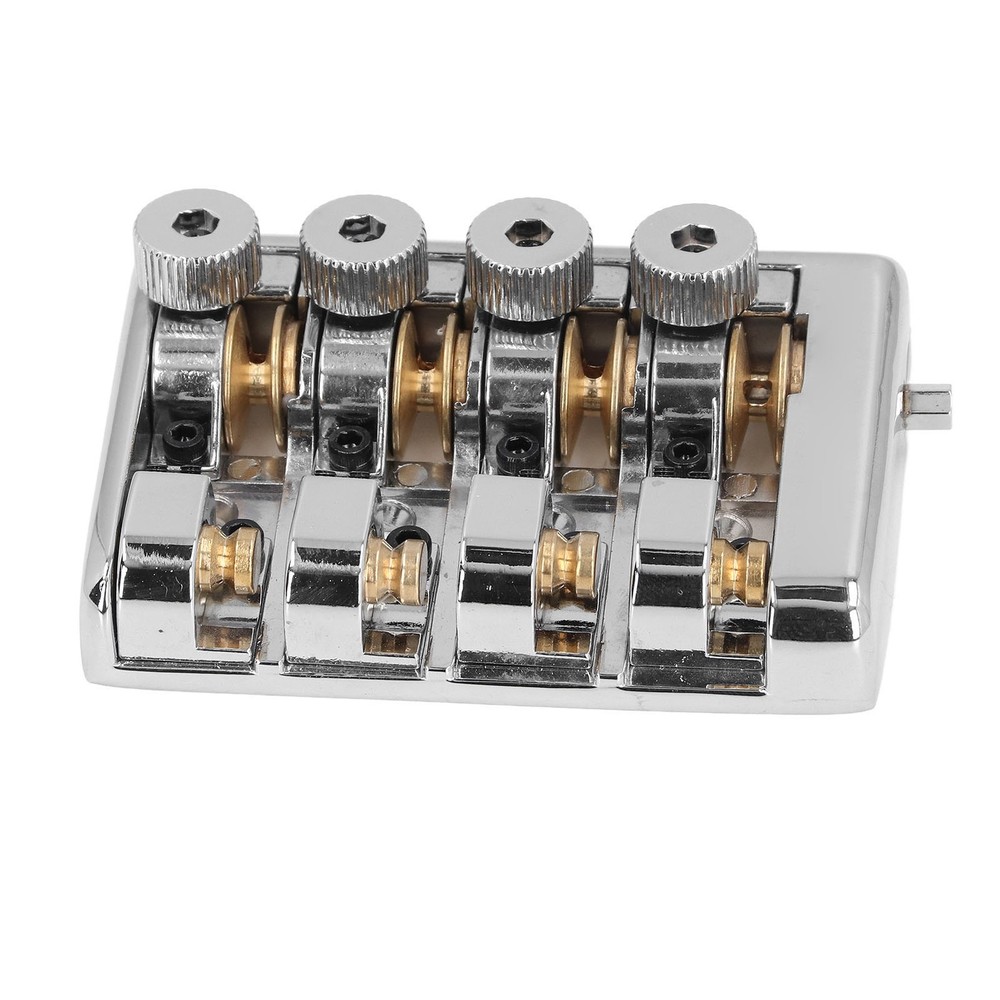 4 String Headless Electric Bass Bridge Alloy Brass Bridge Replacement (Silver )
