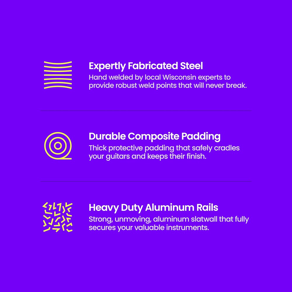 String Swing Guitar Wall Rack, Multiple Guitar Wall Mount, Guitar Organizer...