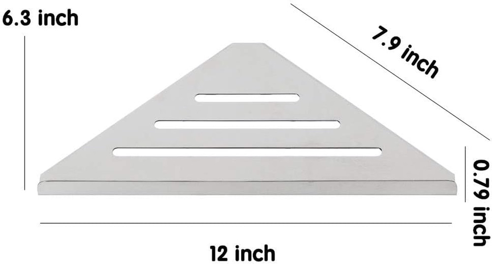 Lavatory Bathroom Corner 304 Stainless Steel Shelf Wall Mount Triangular Shower