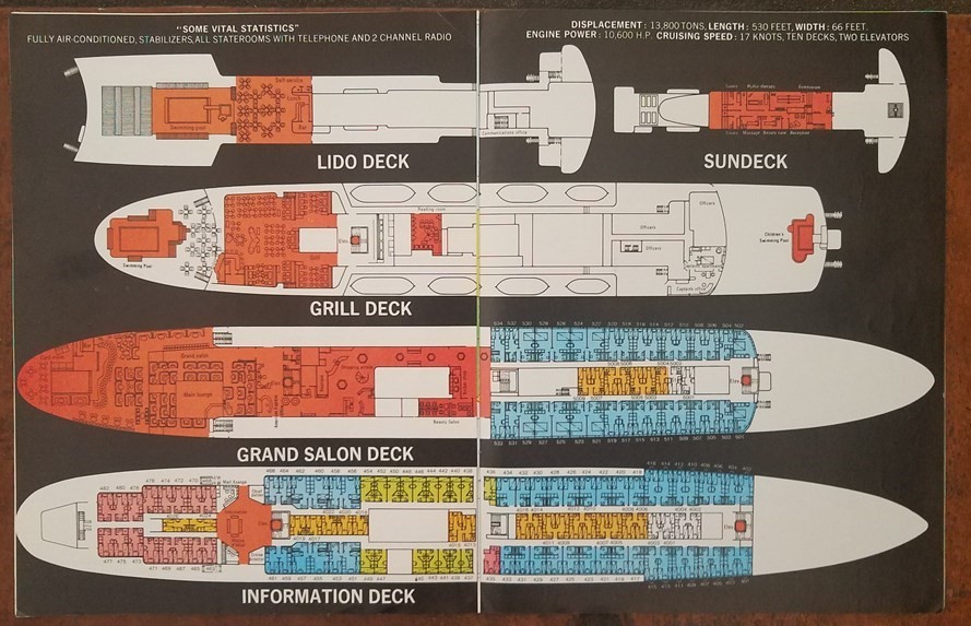 MERMOZ (Paquet) DECK PLAN with INTERIORS