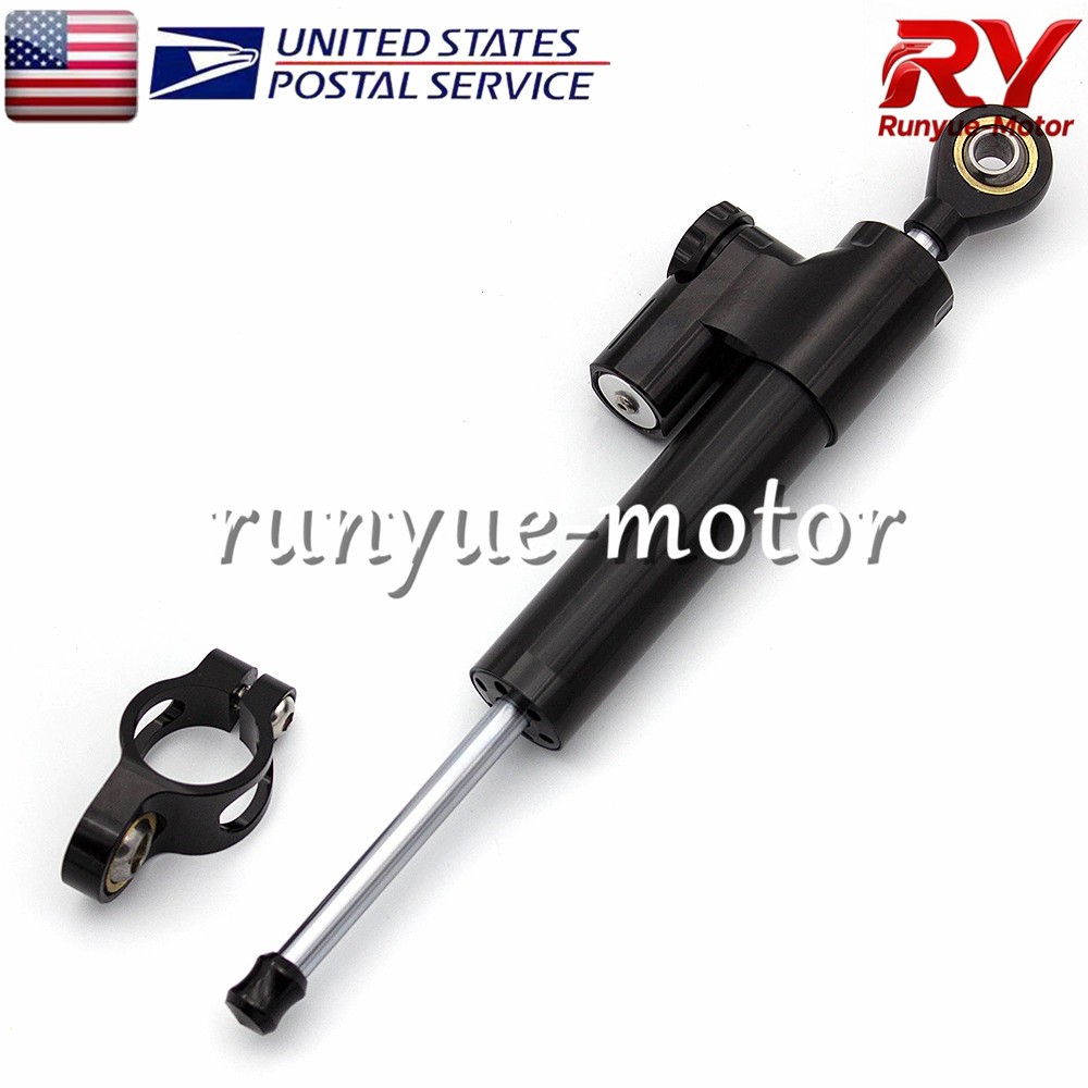 255mm Adjustable Motorcycle Steering Damper Stabilizer Linear Control Universal
