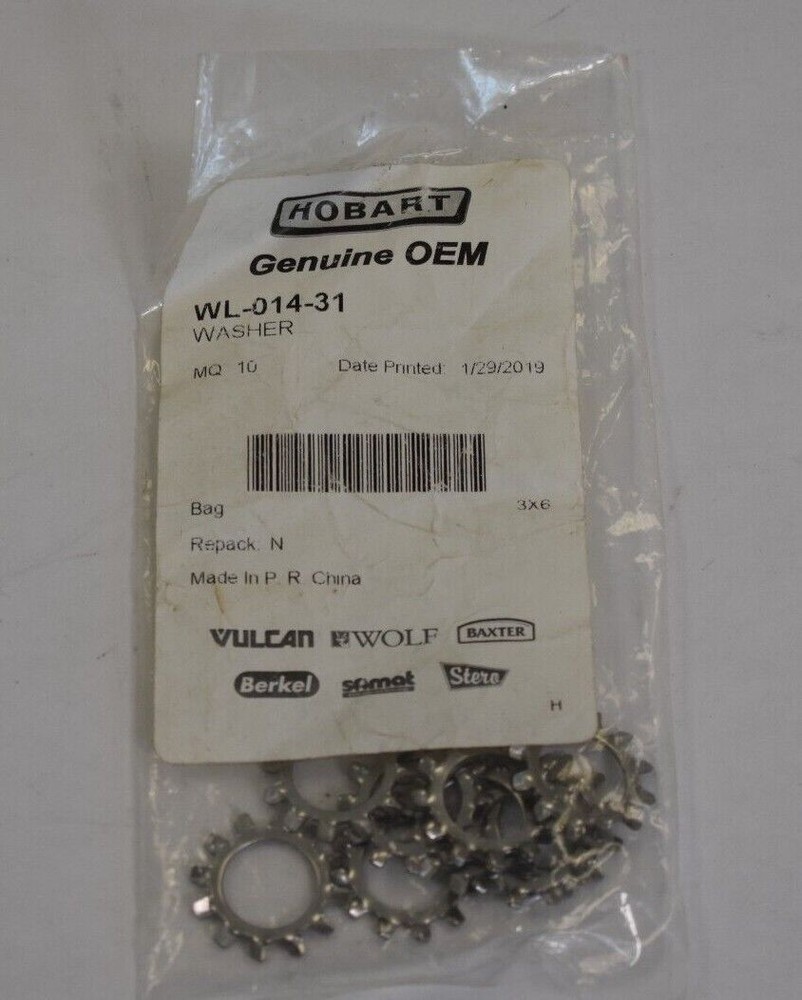 Hobart WL-014-31 Washer Genuine OEM Bulk 10 Pack
