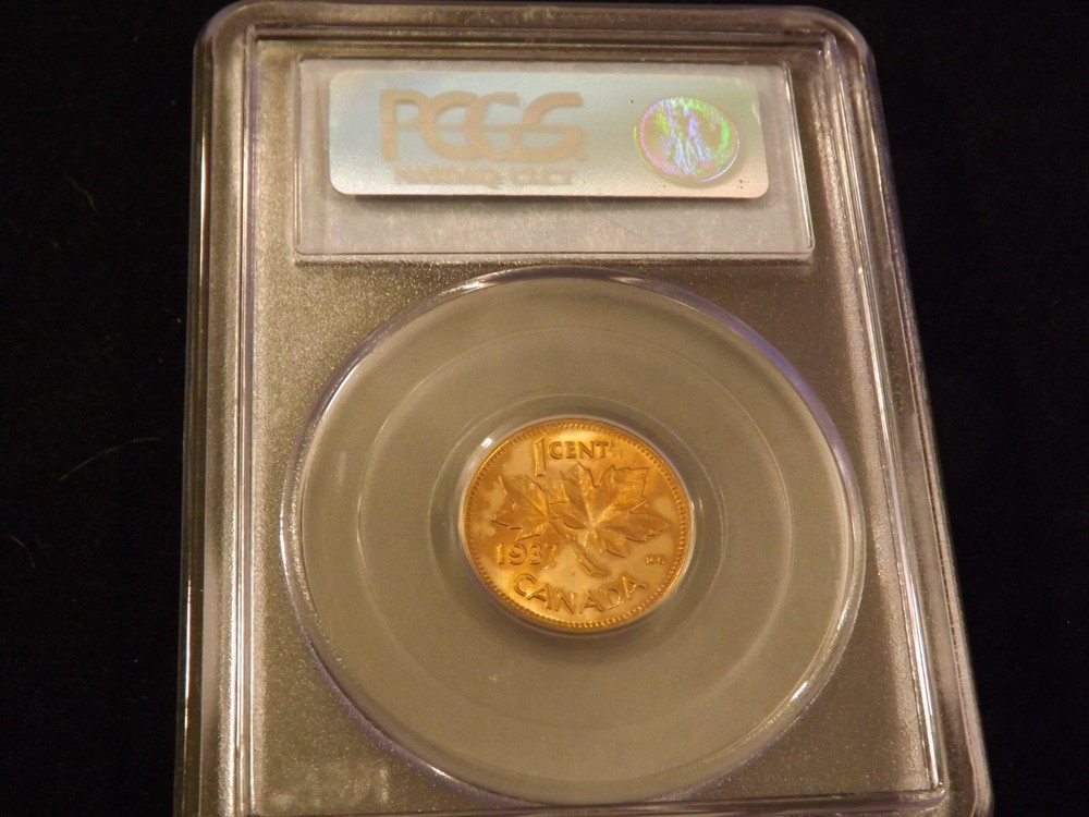 1937 1C Canada PCGS MS 64 RD