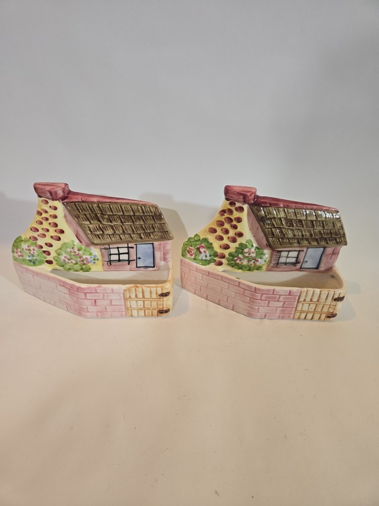 Vintage Miniature Cottage Planters