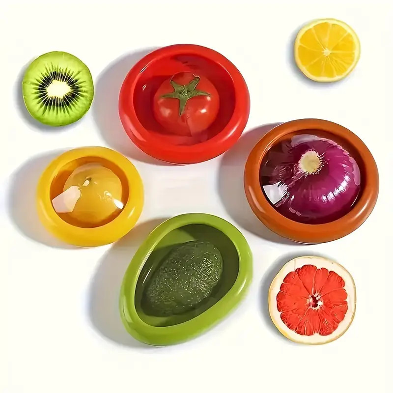 4PCS PlasticReusable Fruit Vegetable Storage Containers for Freshness Flavor
