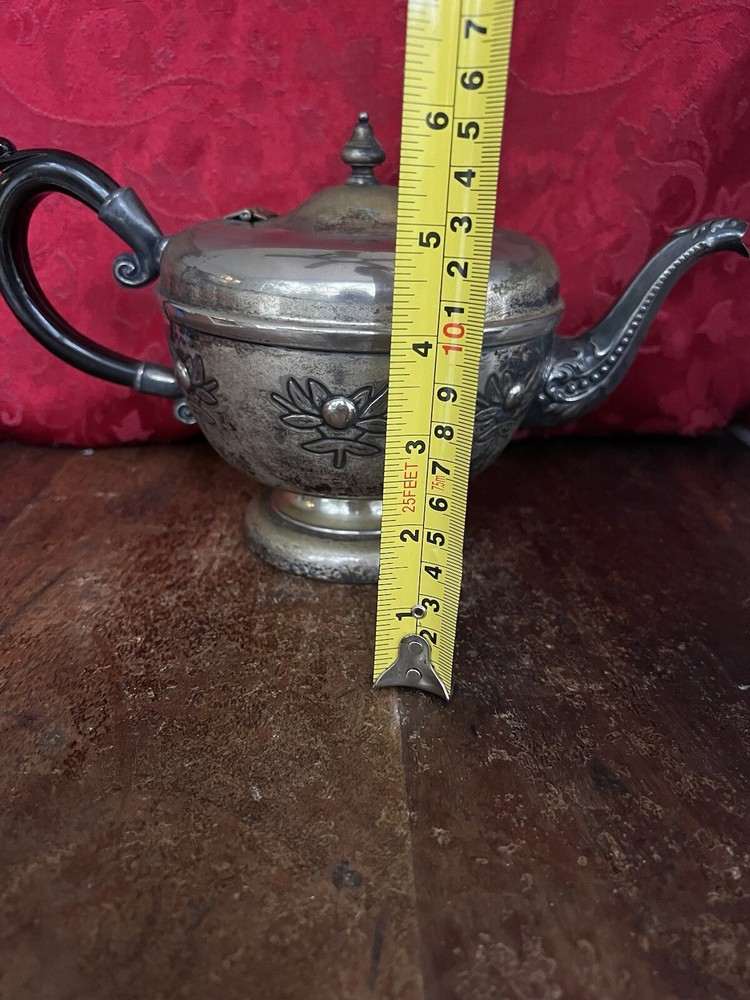 VIKING PLATE SILVER ON E P COPPER LEAD MOUNTS TEA POT Made Canada