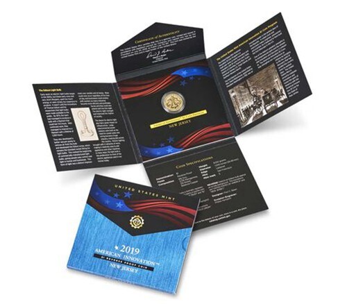2019 AMERICAN INNOVATION DOLLAR REVERSE PROOF NEW JERSEY