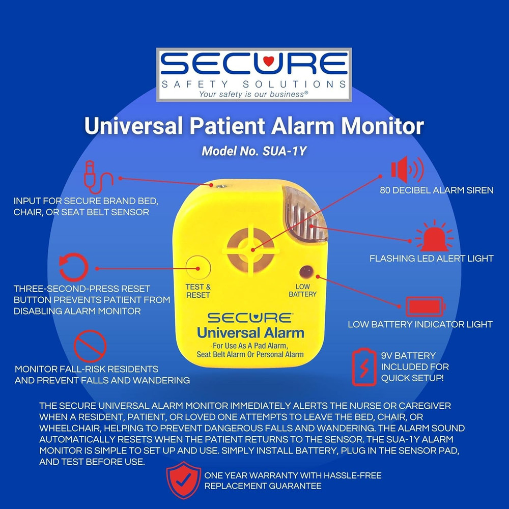 Bed Exit Alarm for Elderly Adults Fall Prevention - Long-Term 12 X 30 Sensor Pad
