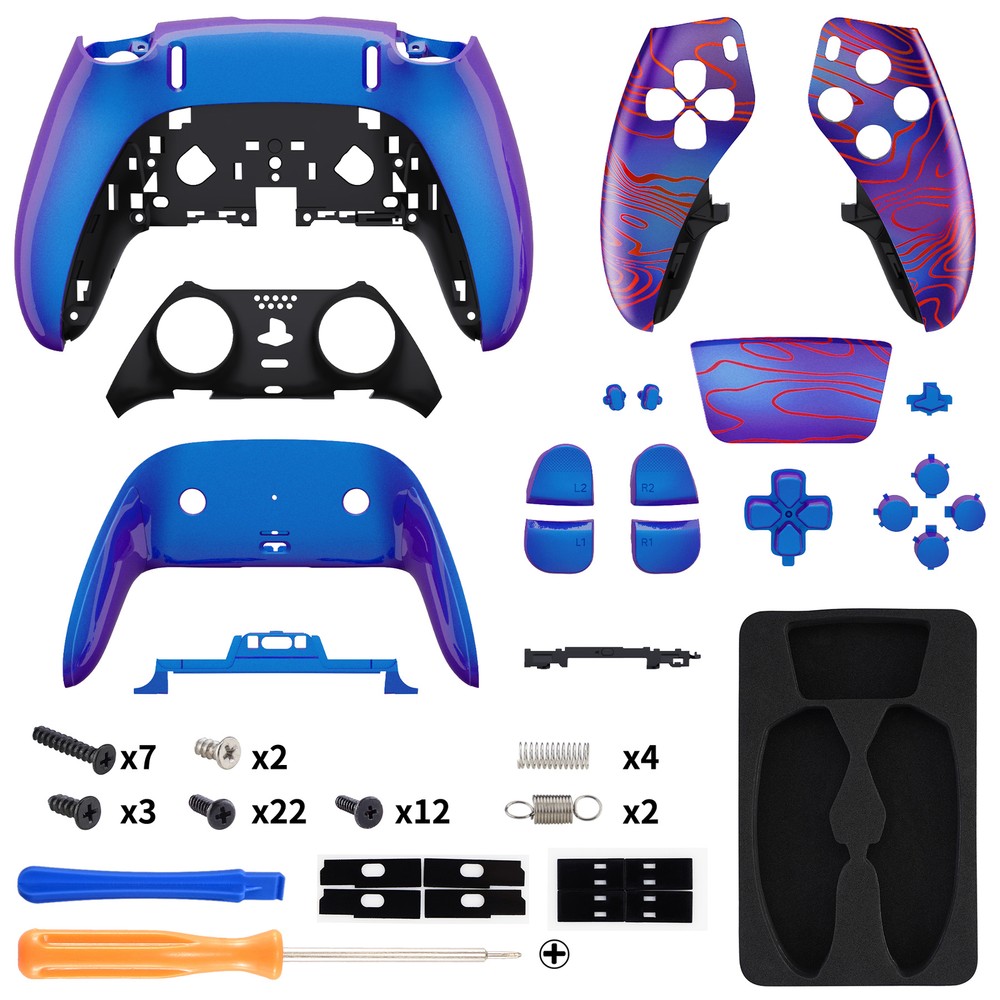 For ps5 Edge Controller eXtremeRate Full Set Shell with Buttons Touchpad Cover
