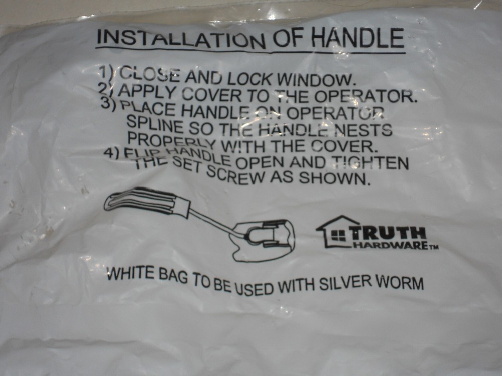 Truth Hardware #93198 Cover & Handle Replacement ~ White, Left Hand Operator