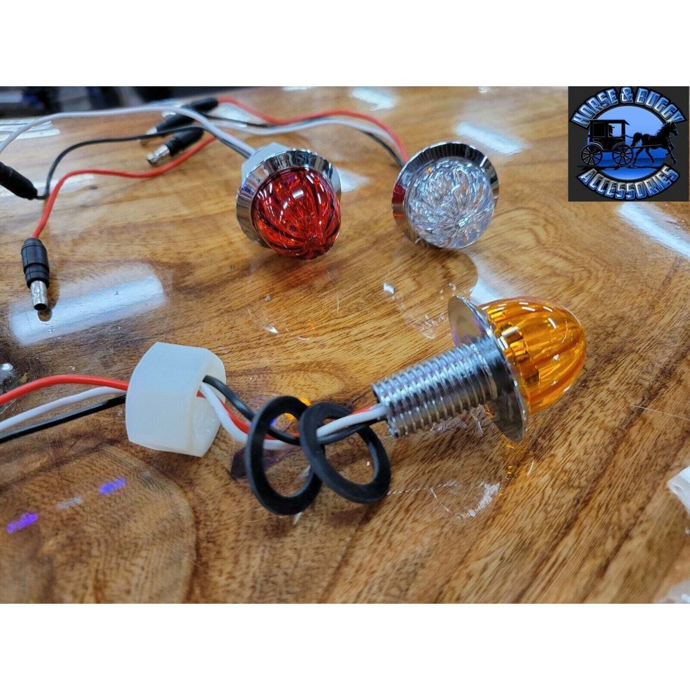 Roadworks mini 3/4" hero watermelons red or amber dual function clearance light