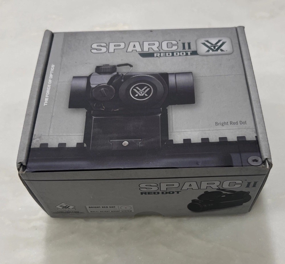 Vortex SPARC II Red Dot Sight Scope Multi Height Mounts Manual & Battery OpenBox