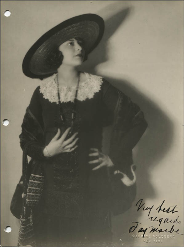 FAY MARBE - PHOTOGRAPH SIGNED
