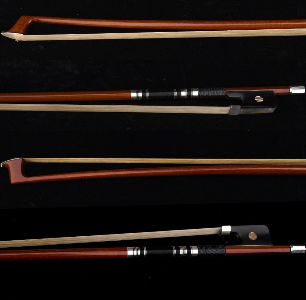 D. Peccatte Copy Master Pernambuco Viola Bow Ebony Big Eye Frog Silver Part Fast