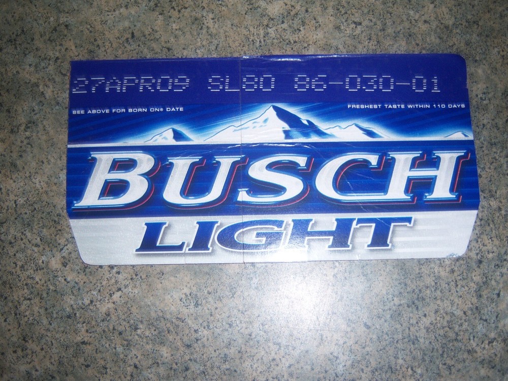 Busch Light Beer 2009 Front Panel-Ready to frame-With Birth Certificate