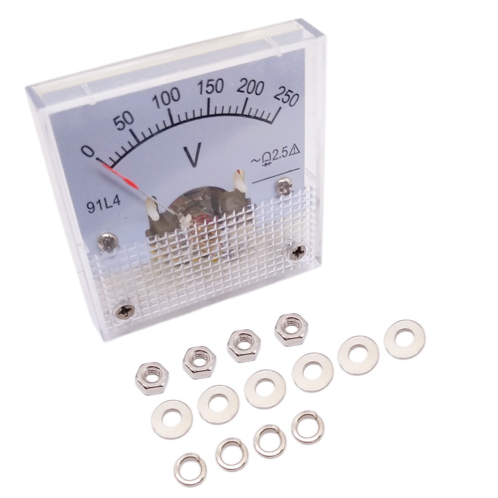 AC 0~250V Square Analog Volt Pointer Needle Panel Meter Voltmeter 91L4