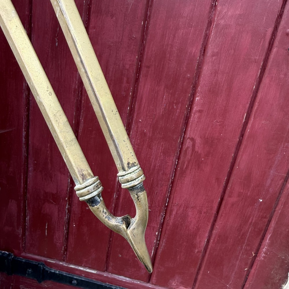 Victorian Brass Fireside Tools