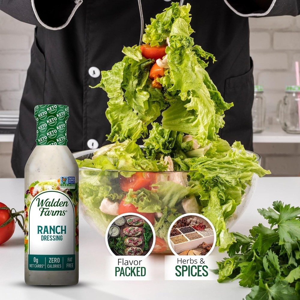 Zero-Calorie Keto-Friendly Ranch Dressing - 2 Pack