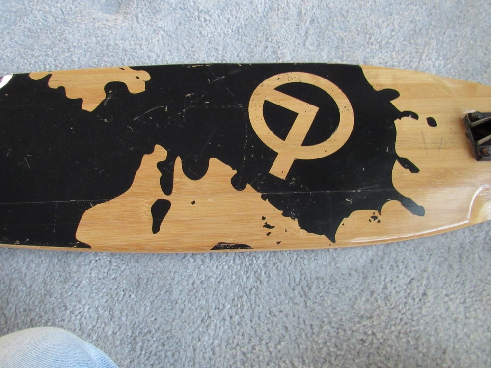 Quest 34 inch Rorshack Long Board Deck only with Base plate NO Trucks No Cracks
