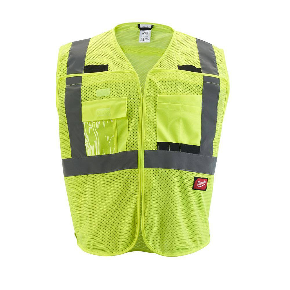 Small/Medium Yellow Class 2 Breakaway Polyester Mesh High Visibility Safety Vest