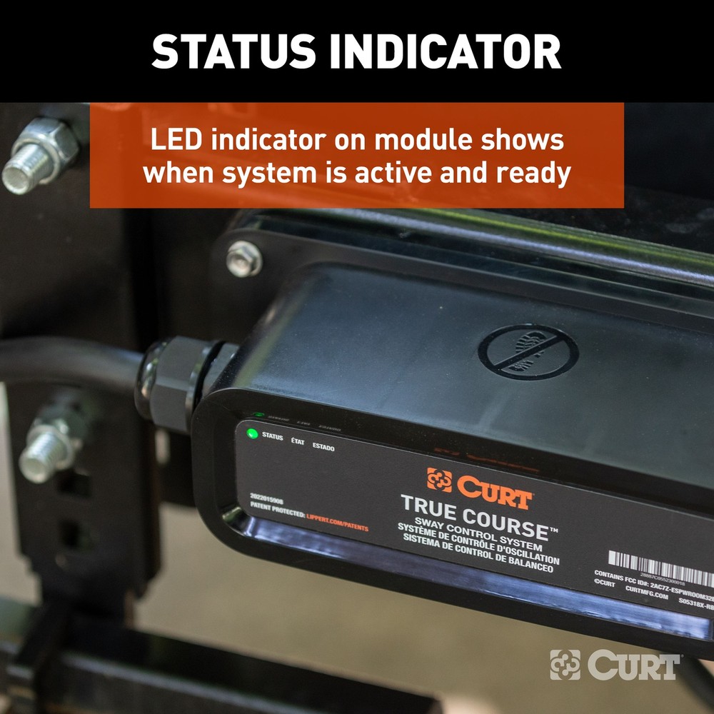 Trailer Sway Control System Curt True Course Advanced Bluetooth® Part # 51202