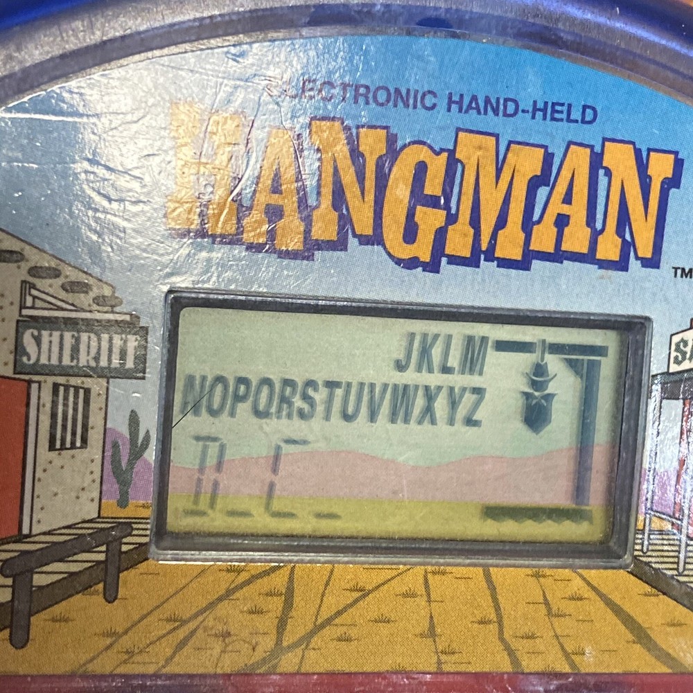 1995 Hangman Handheld Milton Bradley Tested Working