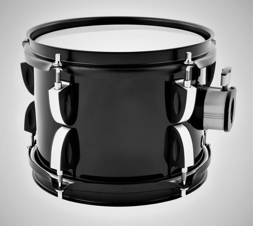 8" Inch Tom Drum Black - Maple